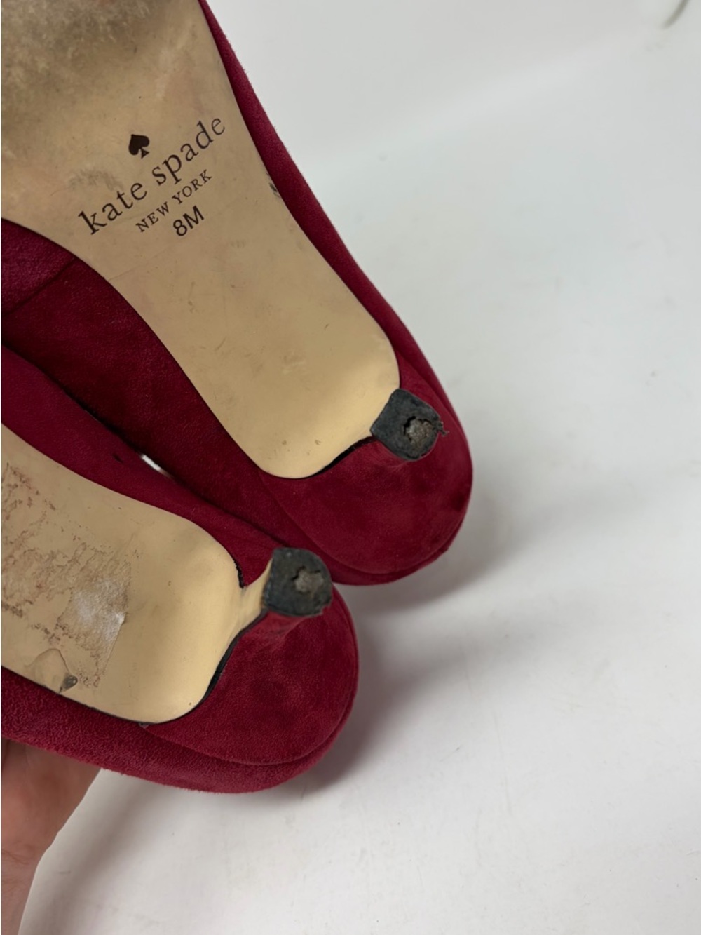 Kate Spade Floral Suede Pump Heel Size 8 - Picture 8 of 9